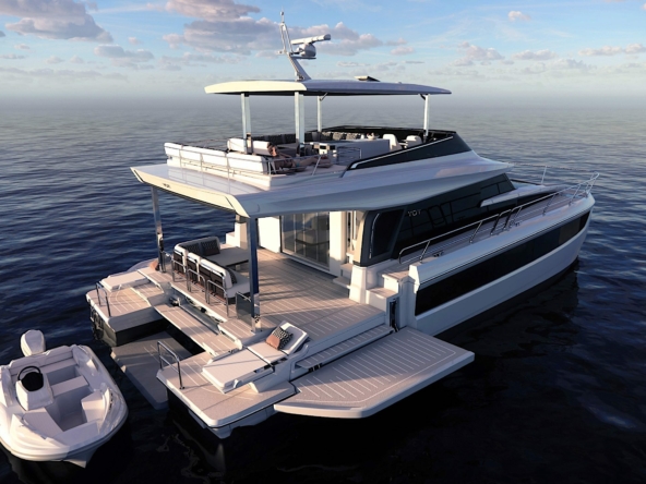 YOT 53 power catamaran. Motor Catamarans. KAT Marina